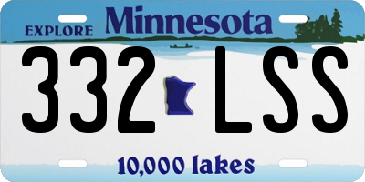MN license plate 332LSS