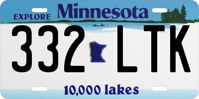 MN license plate 332LTK