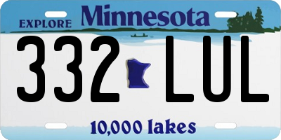 MN license plate 332LUL