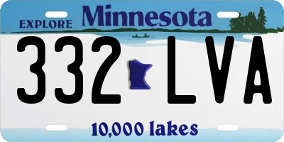 MN license plate 332LVA