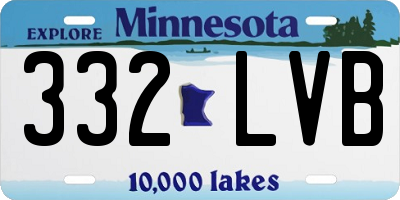 MN license plate 332LVB