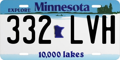 MN license plate 332LVH