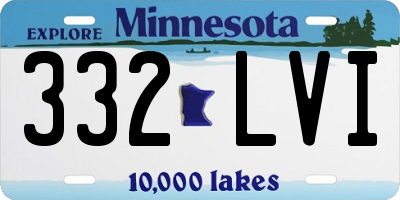 MN license plate 332LVI