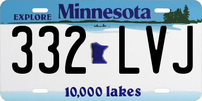 MN license plate 332LVJ