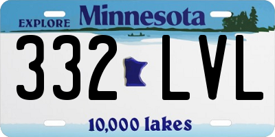 MN license plate 332LVL