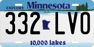 MN license plate 332LVO