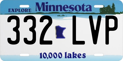 MN license plate 332LVP