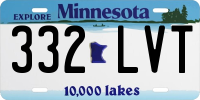 MN license plate 332LVT