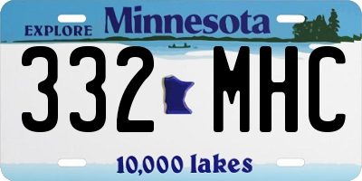 MN license plate 332MHC