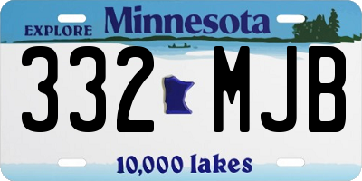 MN license plate 332MJB