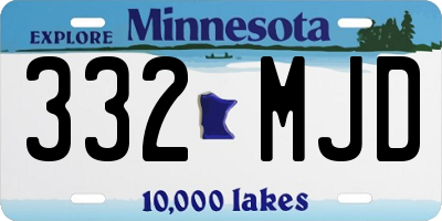 MN license plate 332MJD