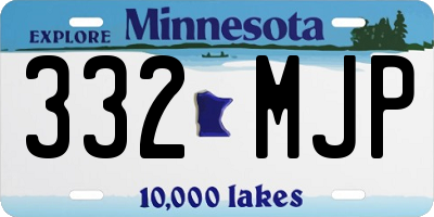 MN license plate 332MJP