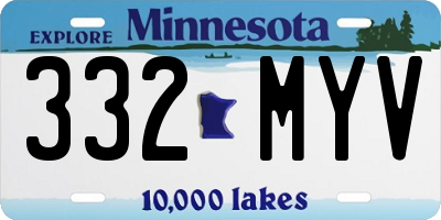 MN license plate 332MYV