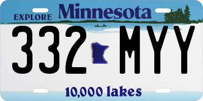 MN license plate 332MYY