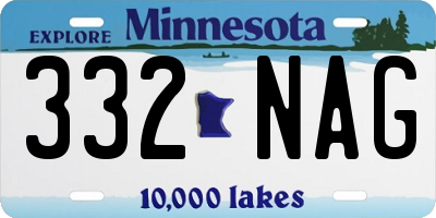 MN license plate 332NAG