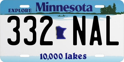 MN license plate 332NAL