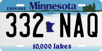 MN license plate 332NAQ