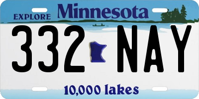 MN license plate 332NAY