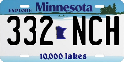 MN license plate 332NCH