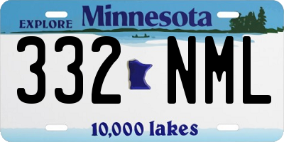 MN license plate 332NML