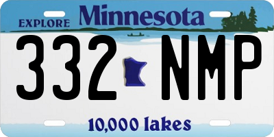 MN license plate 332NMP