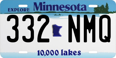 MN license plate 332NMQ