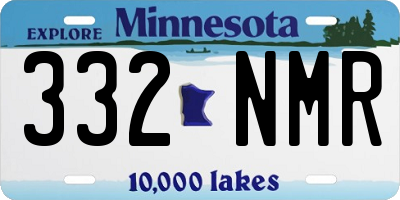 MN license plate 332NMR