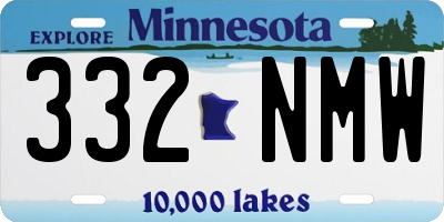 MN license plate 332NMW