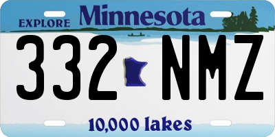 MN license plate 332NMZ
