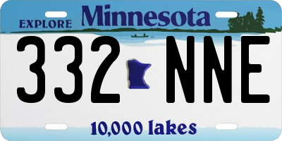 MN license plate 332NNE