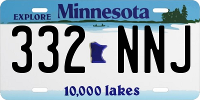 MN license plate 332NNJ
