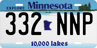 MN license plate 332NNP