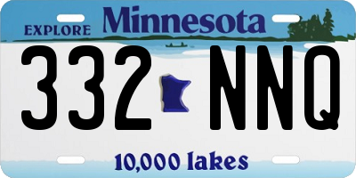 MN license plate 332NNQ
