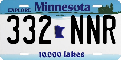 MN license plate 332NNR