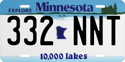 MN license plate 332NNT