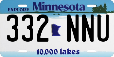 MN license plate 332NNU