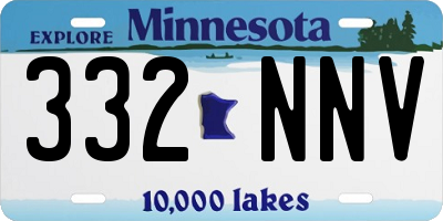 MN license plate 332NNV