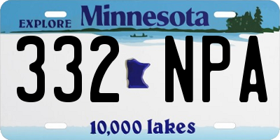 MN license plate 332NPA