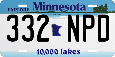 MN license plate 332NPD
