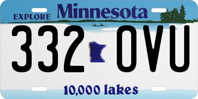 MN license plate 332OVU