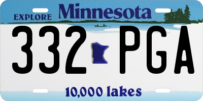 MN license plate 332PGA