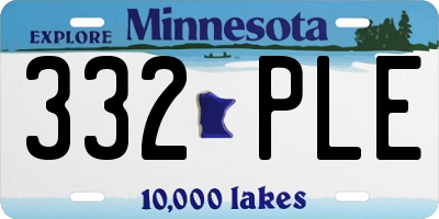 MN license plate 332PLE