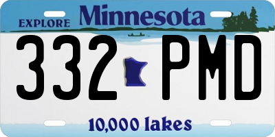 MN license plate 332PMD