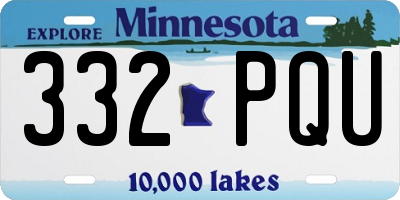 MN license plate 332PQU
