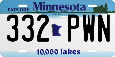 MN license plate 332PWN