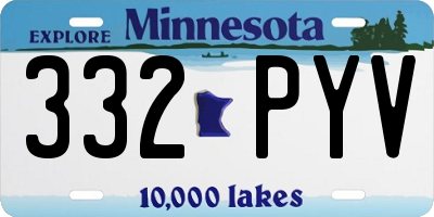 MN license plate 332PYV
