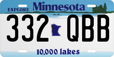 MN license plate 332QBB