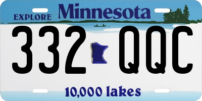 MN license plate 332QQC