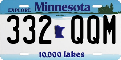 MN license plate 332QQM