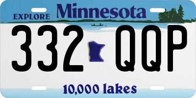 MN license plate 332QQP